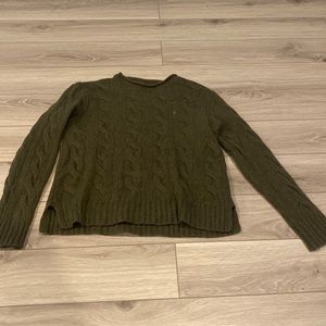 Green polo sweater
